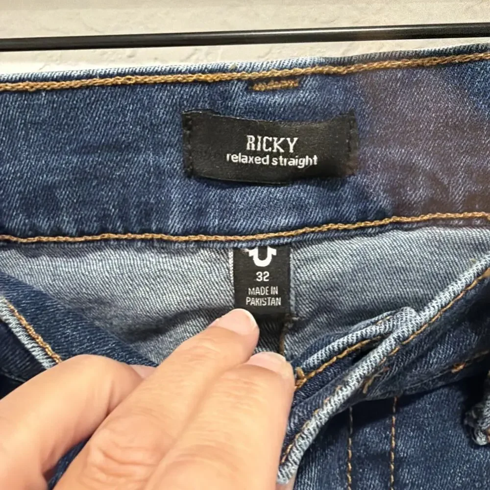 True Religion Ricky Straight Relaxed Fit Jeans Size 32